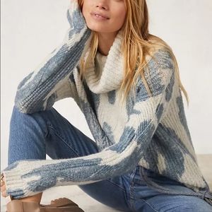 Pilcro Spotted Turtle Neck Sweater